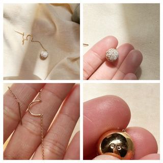 Swarovski Pave Crystal Ball Single Earring