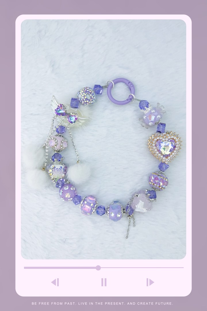 Purple rhinestone bracelet sale