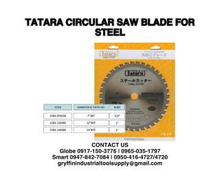TATARA CIRCULAR SAW BLADE FOR STEEL