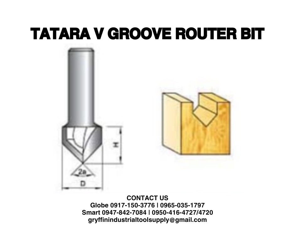 TATARA V GROOVE ROUTER BIT, Commercial & Industrial, Industrial ...