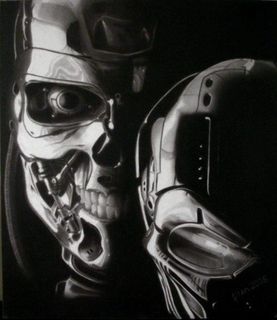Terminator T850 vs TX Charcoal Painting