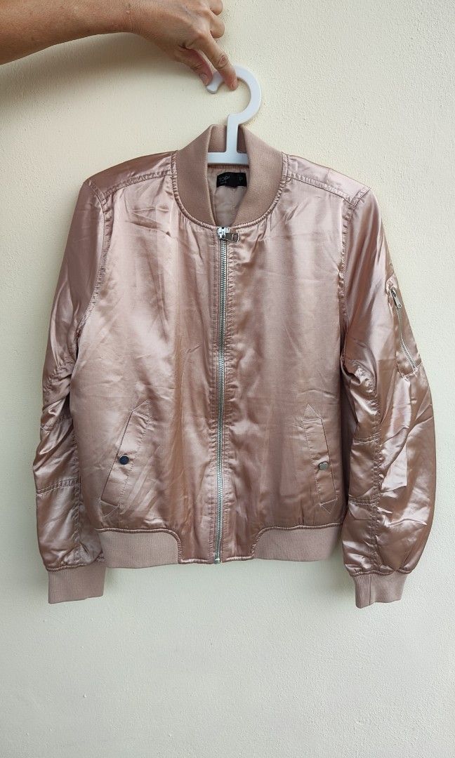 Dusty rose bomber jacket best sale