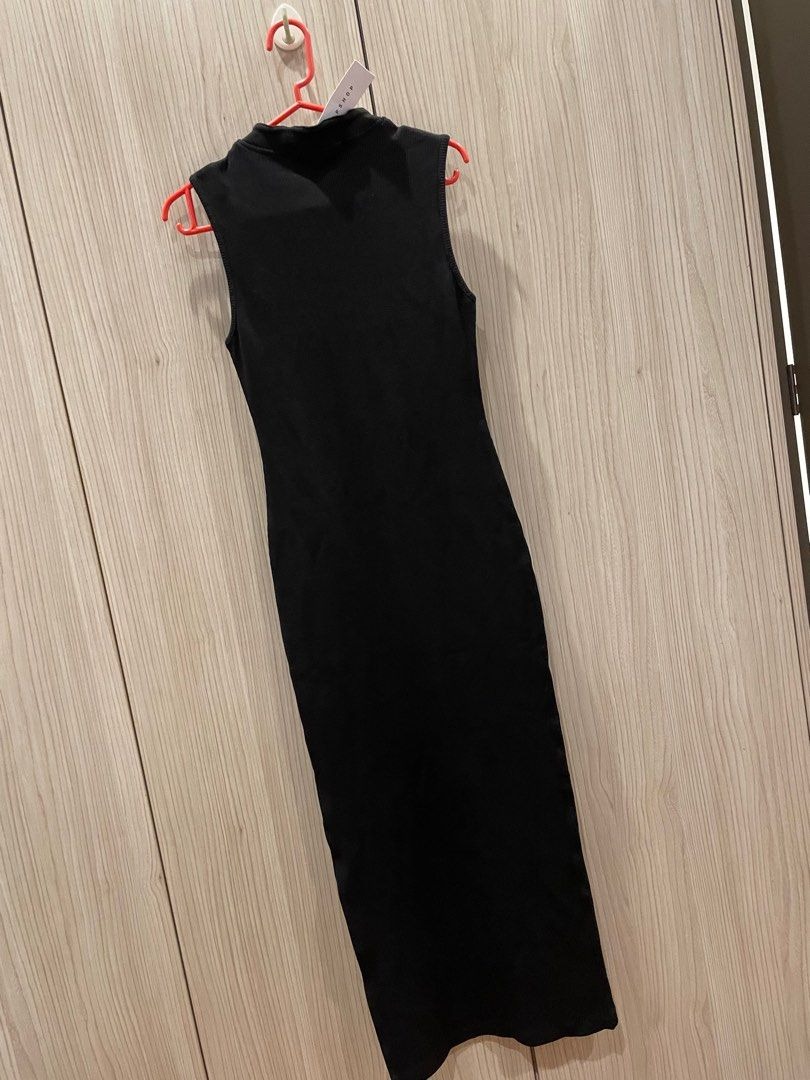 TOPSHOP Keyhole Cheongsam Style Oriental Midi Dress UK8