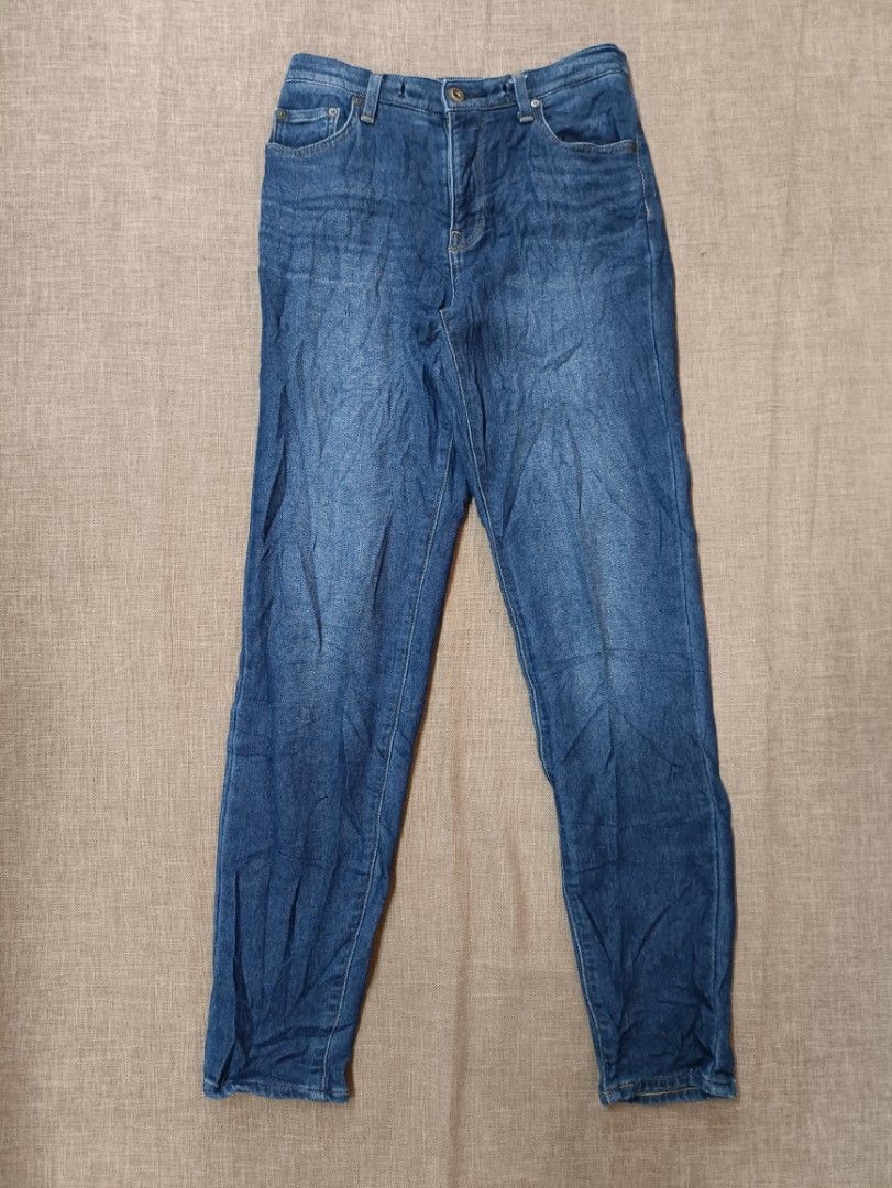 Uniqlo Denim Sweat Pant Men s Fashion Bottoms Joggers on Carousell