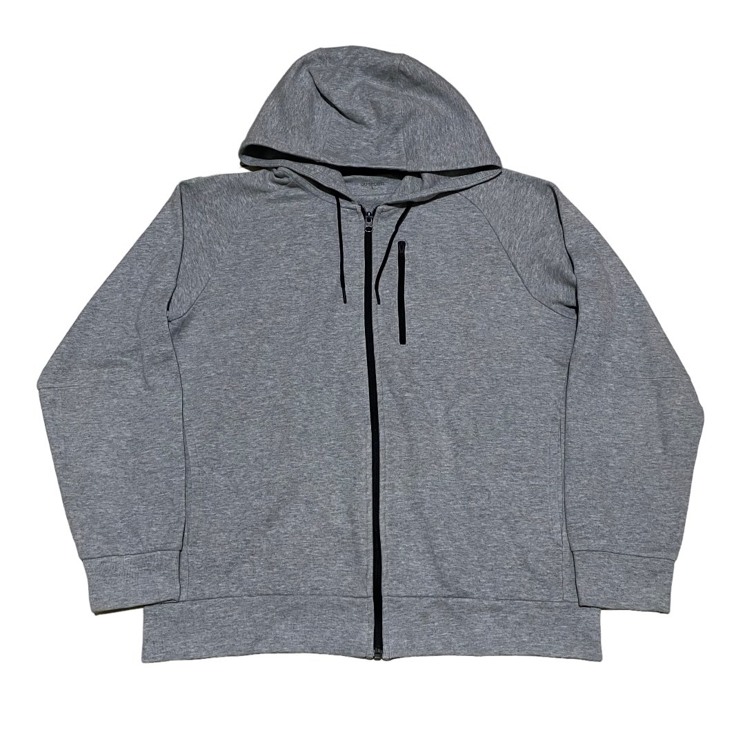Uniqlo GU sport grey hoodie, Fesyen Pria, Pakaian Baju Luaran di