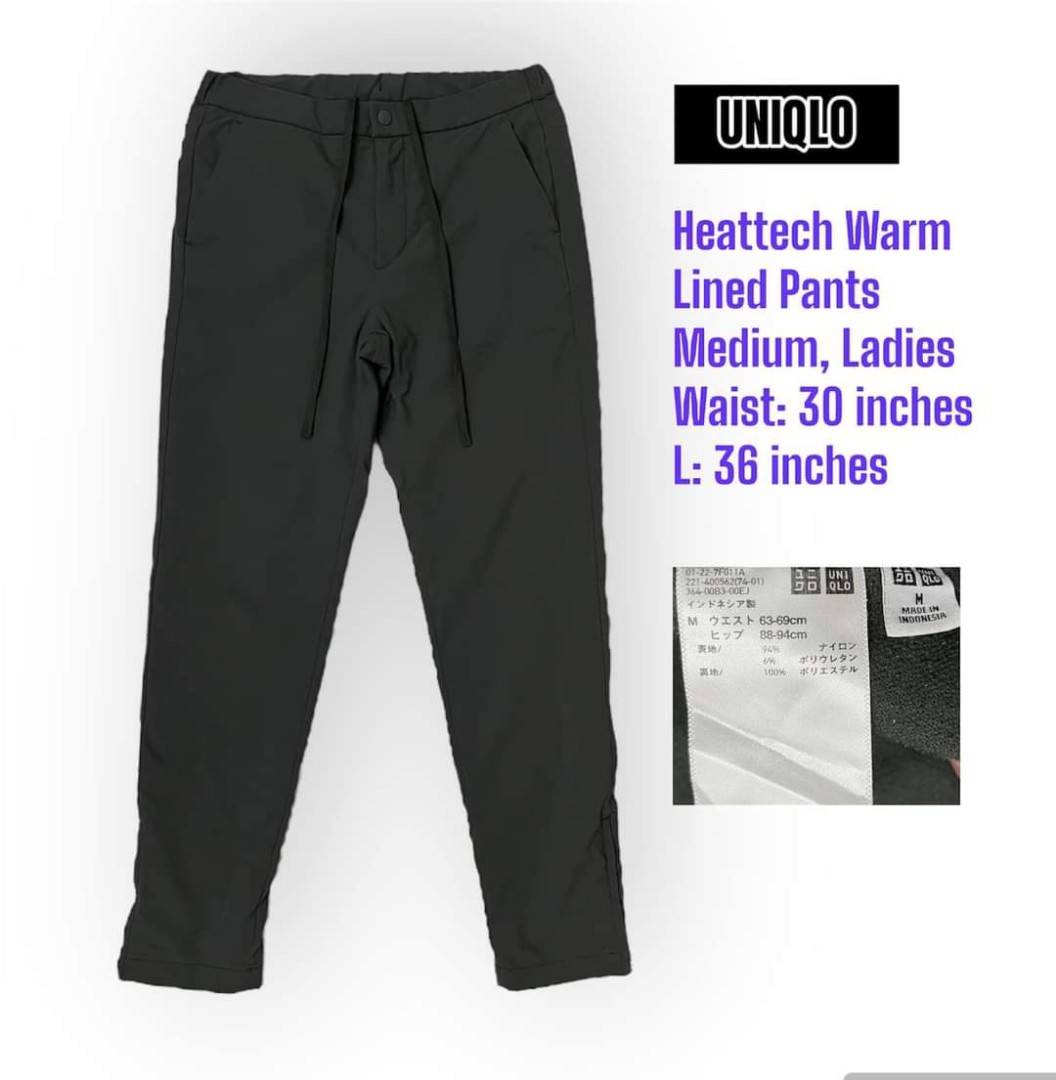 Uniqlo HEATTECH Warm Lined Pants kaki green, Women's Fashion, Bottoms,  Other Bottoms on Carousell