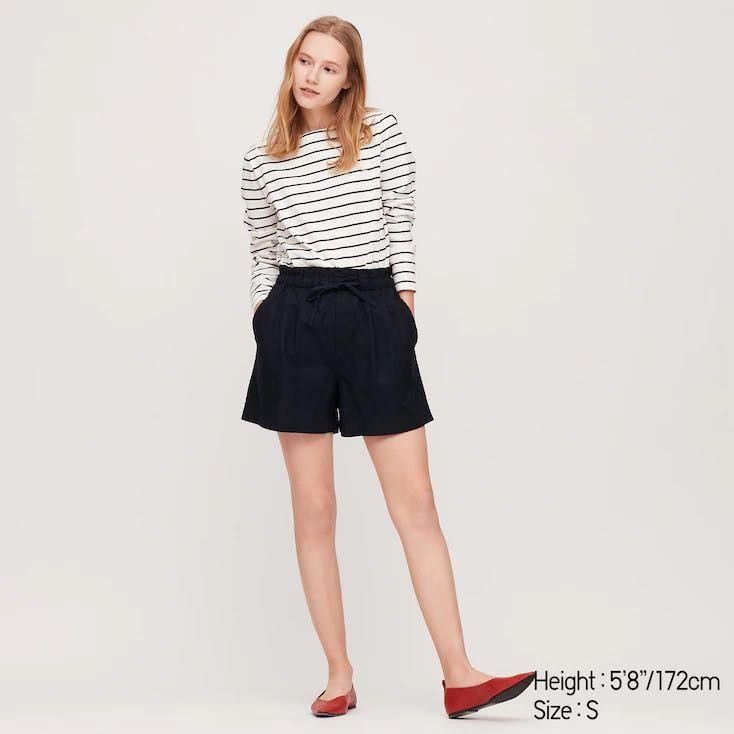Uniqlo cotton linen relaxed shorts 2025
