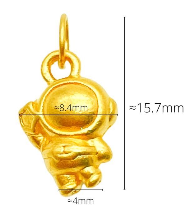 Valentine s Gift Special Brand New 999 Gold Astronaut Pendant
