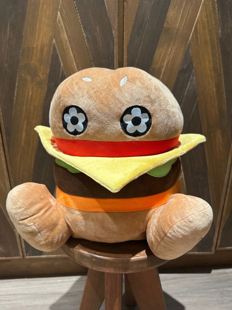 Vandy Burger Plushie Vandy The Pink Ham Burger Toy 漢堡包公仔