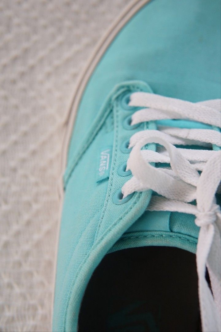 Aqua blue store vans shoes