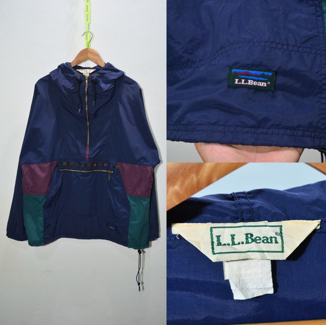 Vintage 90s LL Bean Anorak Men s Windbreaker Jacket Packable For Sale