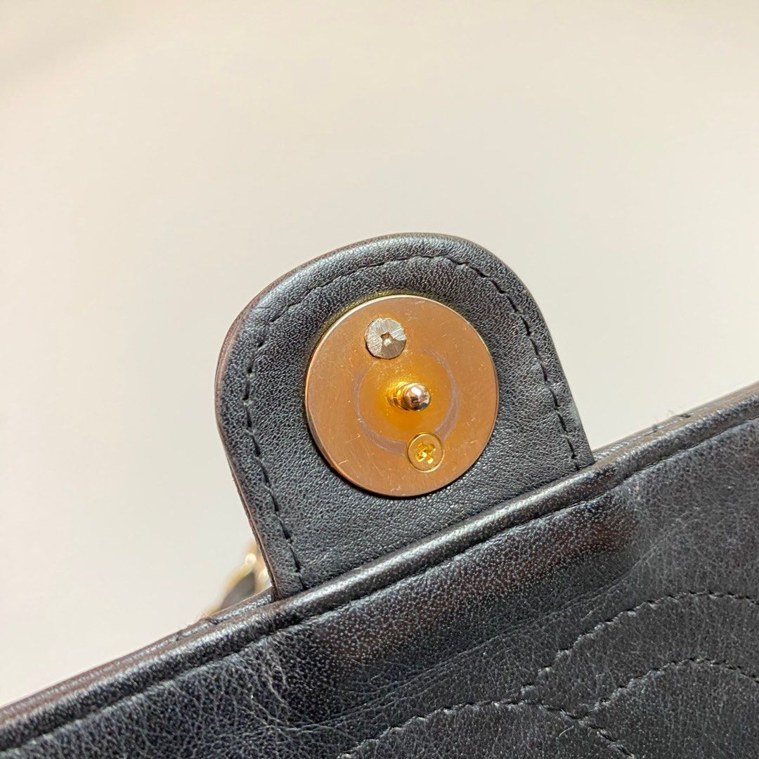 Vintage Chanel clutch with chain bag (Category: Luxury Bags & Wallets) located in Bayambang. Submitted by highendsph (Listing ID 1286549486, Image 3). Description: Authentic Minimal sign of usage, repair closure stamp. 8.5/10 condition.