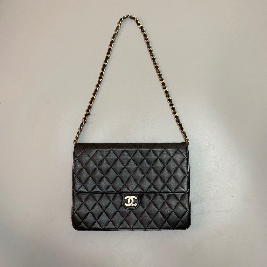 Vintage Chanel clutch with chain bag (Category: Luxury Bags & Wallets) located in Bayambang. Submitted by highendsph (Listing ID 1286549486, Image 1). Description: Authentic Minimal sign of usage, repair closure stamp. 8.5/10 condition.