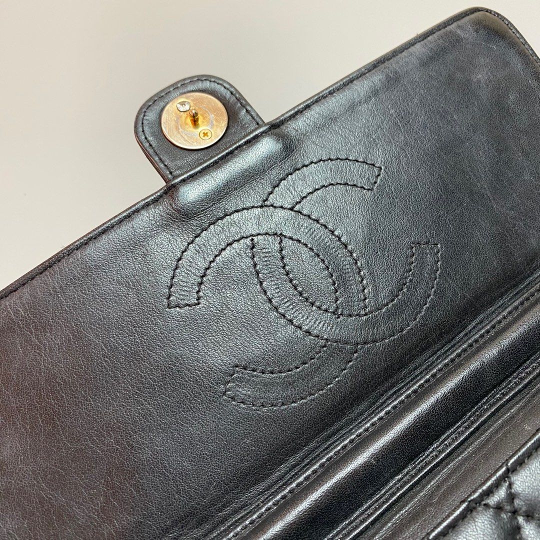 Vintage Chanel clutch with chain bag (Category: Luxury Bags & Wallets) located in Bayambang. Submitted by highendsph (Listing ID 1286549486, Image 2). Description: Authentic Minimal sign of usage, repair closure stamp. 8.5/10 condition.