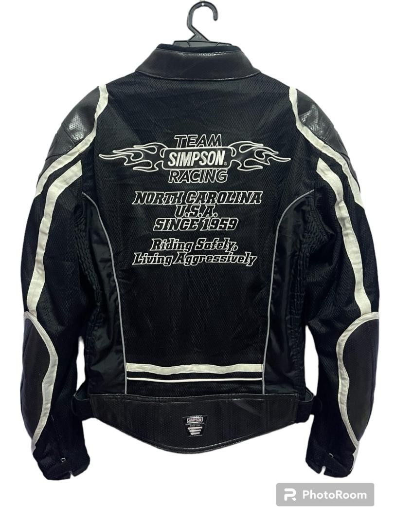 Vintage Simpson Racing Full Patches Rider Jacket