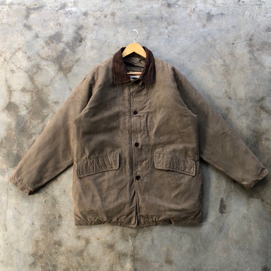Vintage vtg cabela s brand suede leather hunting jacket Luxury Apparel on Carousell