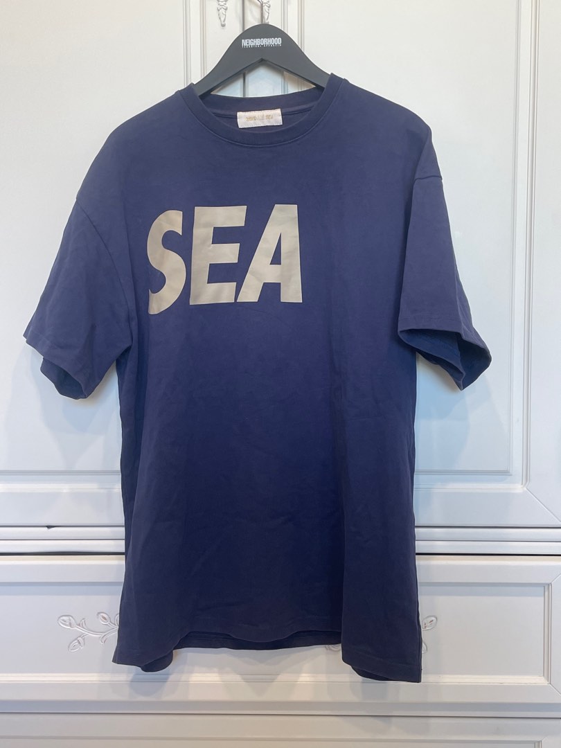 Wind and sea 短袖 深藍 XL 厚磅 短tee