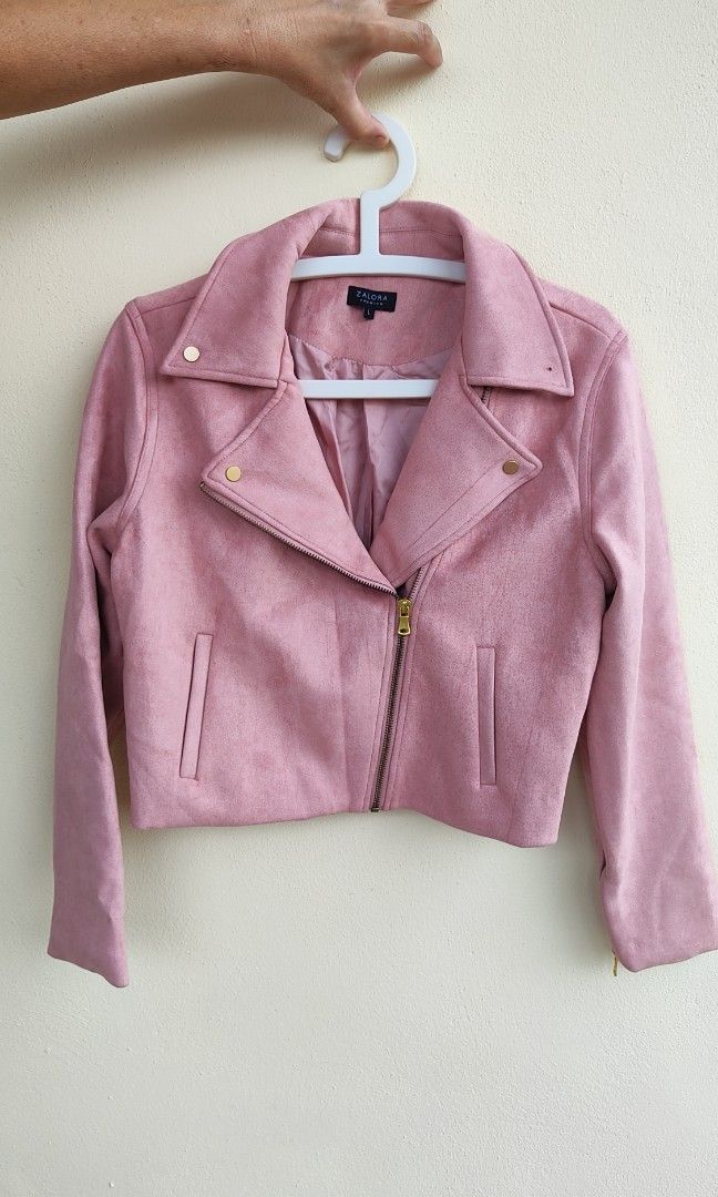 Zalora Pink Suede Jacket