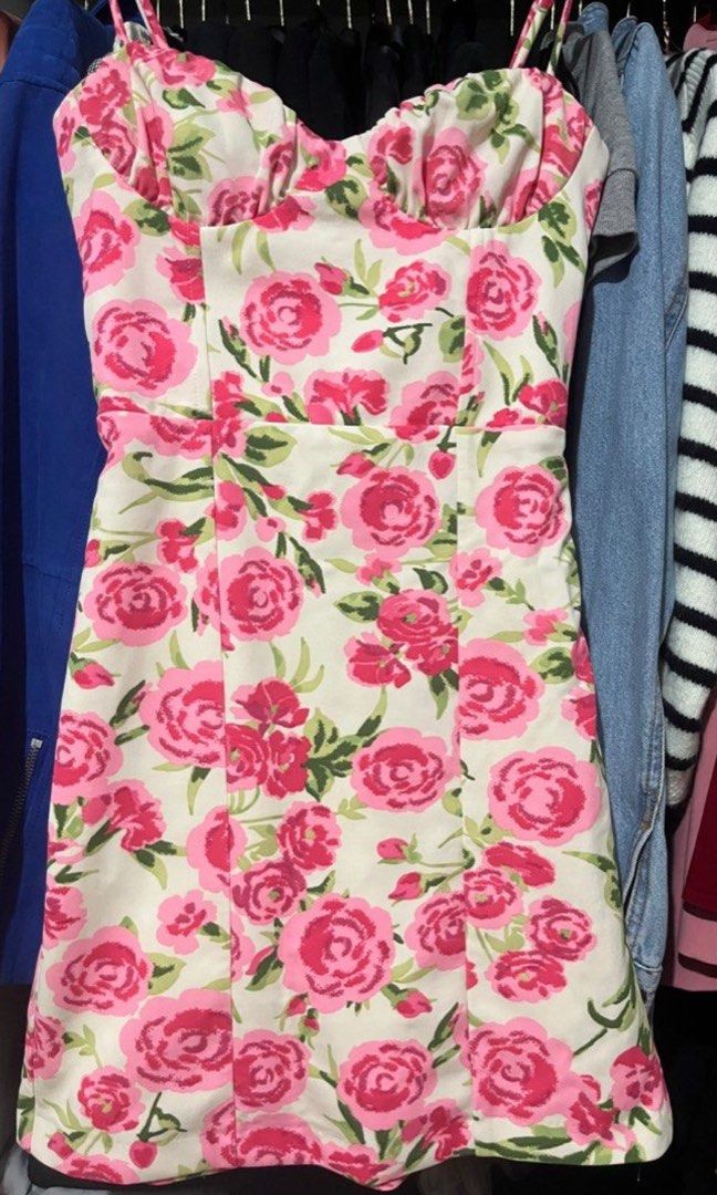 zara pink rose dress Zara Red Rose Tule Dress