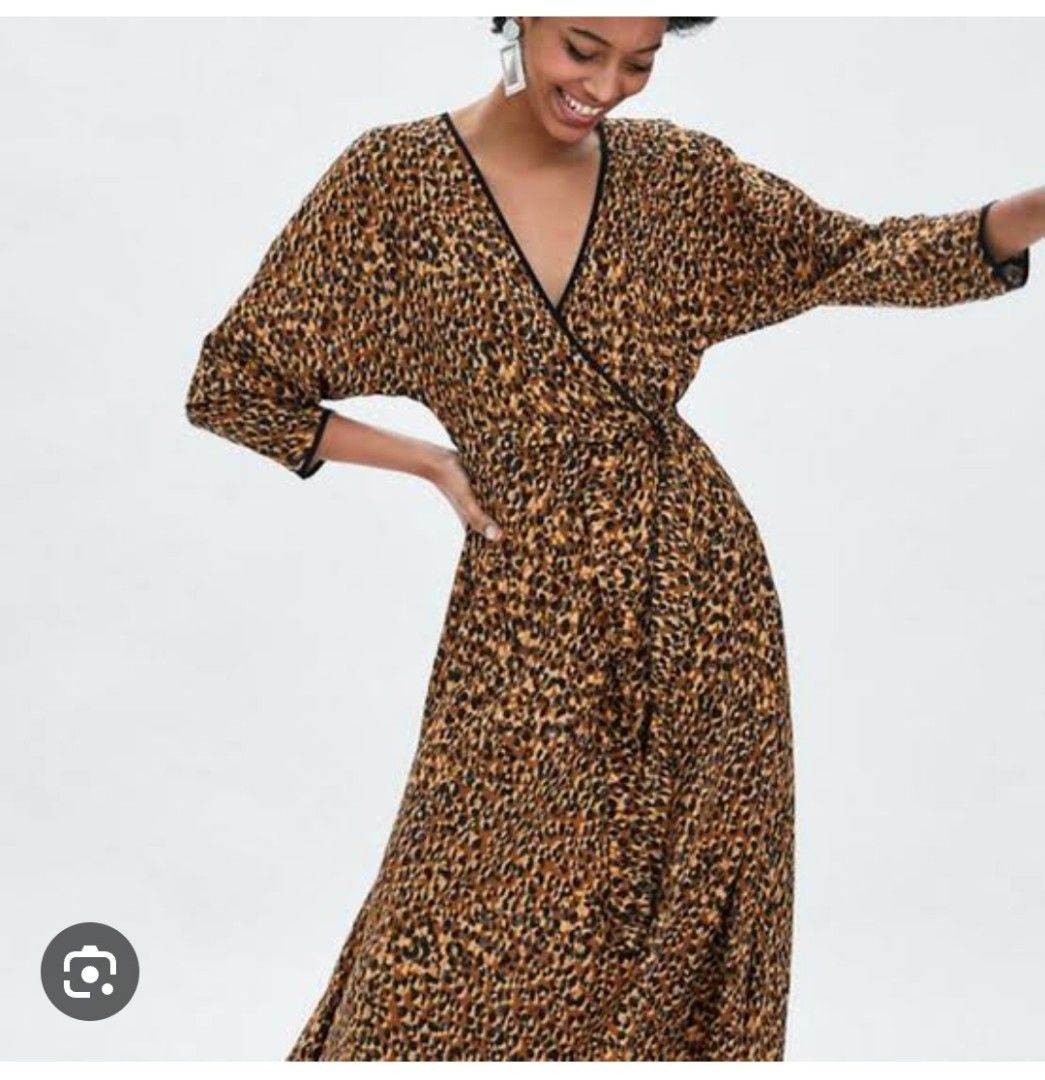 Zara trf leopard dress cheap