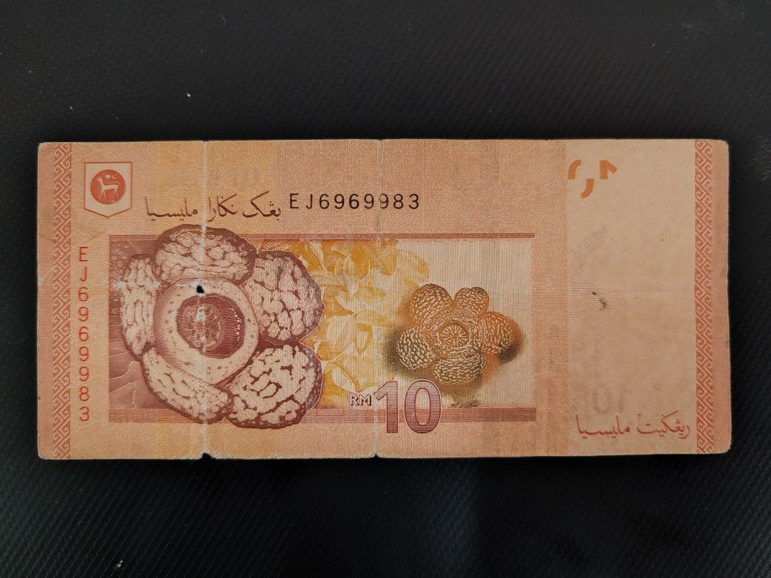 13th Series Malaysia RM10 Sign MBI Black Raffesia Banknote, Hobbies ...