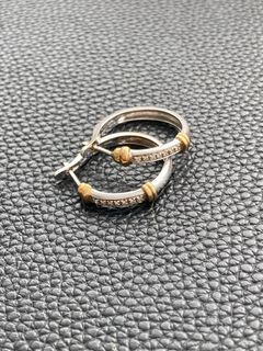 14k White Gold Hoop Earrings with Diamonds Pawnable