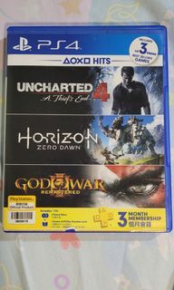2-in-1 Uncharted, Horizon Zero Dawn (No God of War) PS4 Game