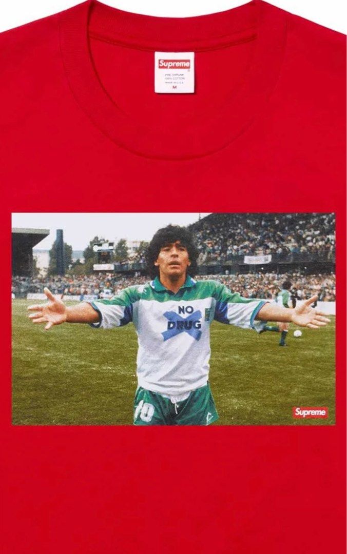 全新Supreme Maradona tee SS24 預購中, 男裝, 上身及套裝, T-shirt 