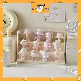 Acrylic display case | Beige color theme | clear case | Toy Organizer Box | Display Storage | Blind Box | Pop Mart | Bad Piper