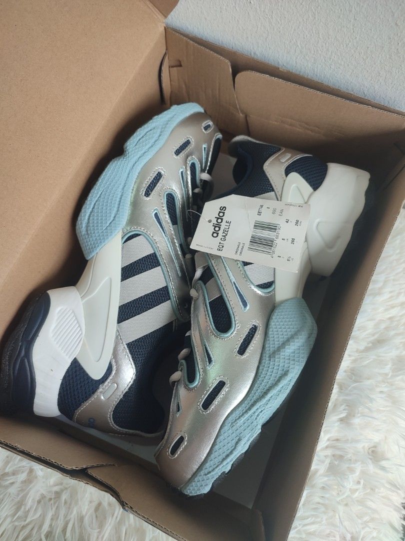Adidas EQT Gazelle Electric Blue White Size 8UK Women s Fashion