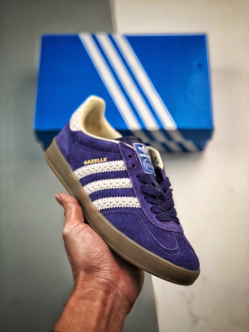 Adidas Originals Gazelle Indoor Purple shoes Men s Fashion Footwear Sneakers on Carousell