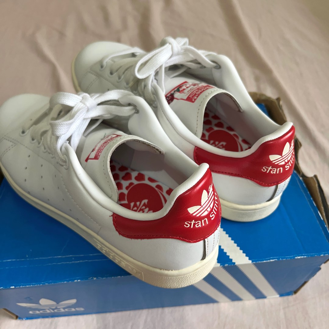 Adidas stan smith 2 womens red top