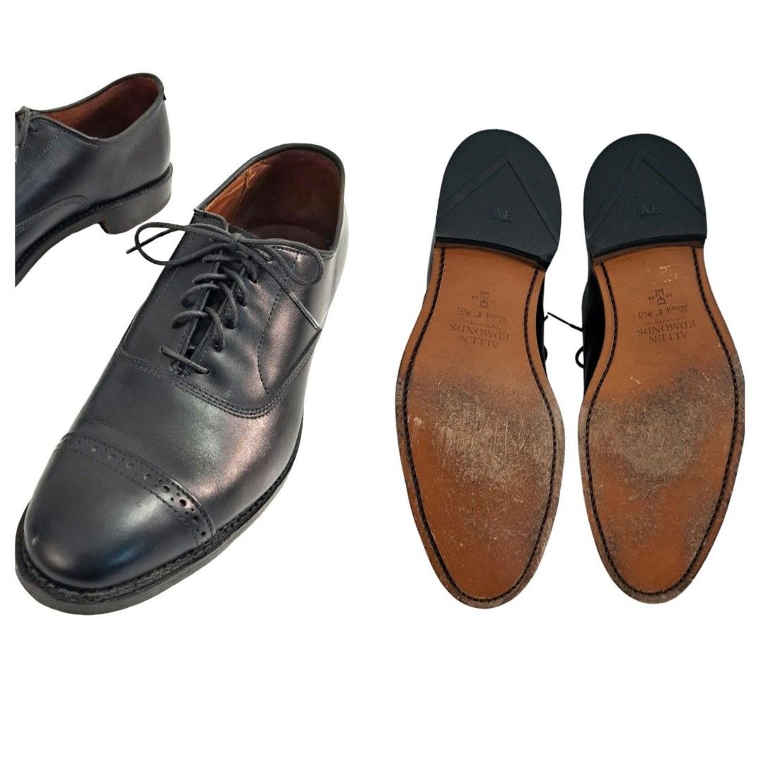 Allen edmonds Fifth Avenue full grain leather black oxfords. 8.5D