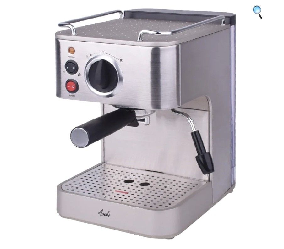 Asahi coffee machine (Category: Other Kitchenware & Tableware) located in Mandaluyong City. Submitted by stockistme (Listing ID 1286765618, Image 1). Description: Warming plate up to 9 espresso cups Heating light indicator Steam/hot water selector.