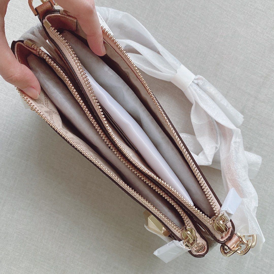Authentic Michael Kors Karla Crossbody Bag RoseGold Women s Fashion Bags Wallets Cross body Bags on Carousell