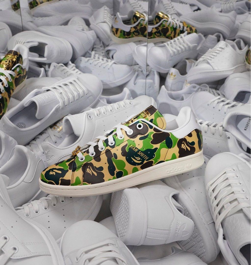 BAPE x Adidas Stan Smith Bape Camo, Men's Fashion, Footwear