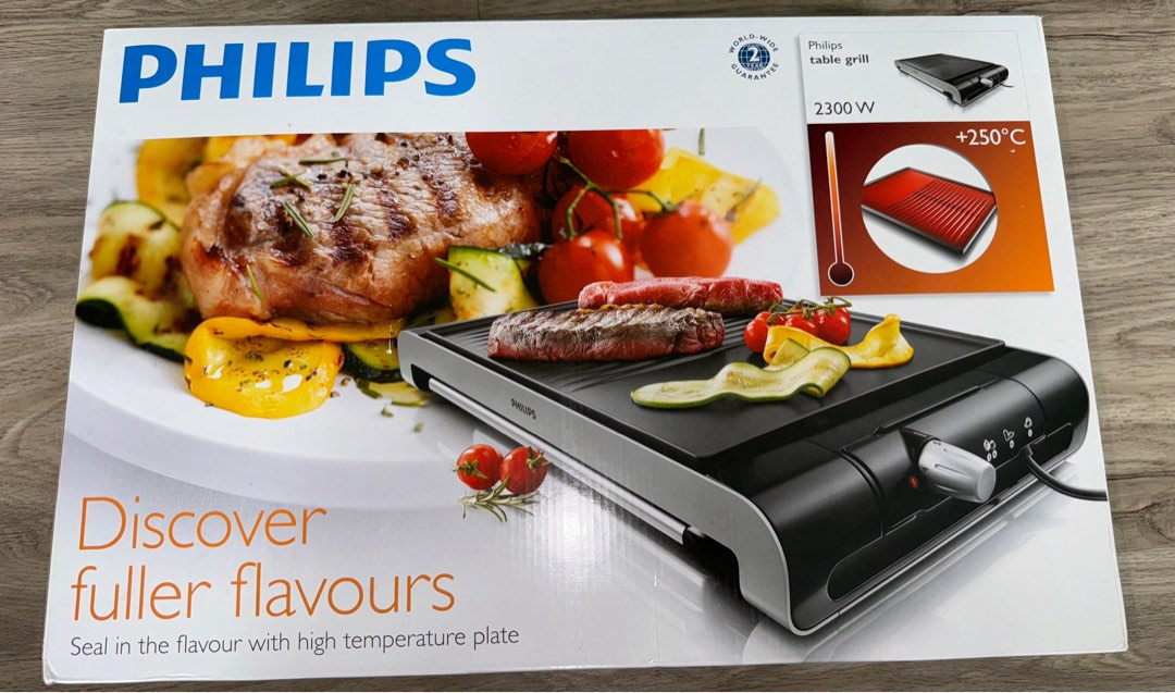 BNIB Philips Table Grill HD4419 TV Home Appliances Kitchen Appliances BBQ Grills Hotpots on Carousell
