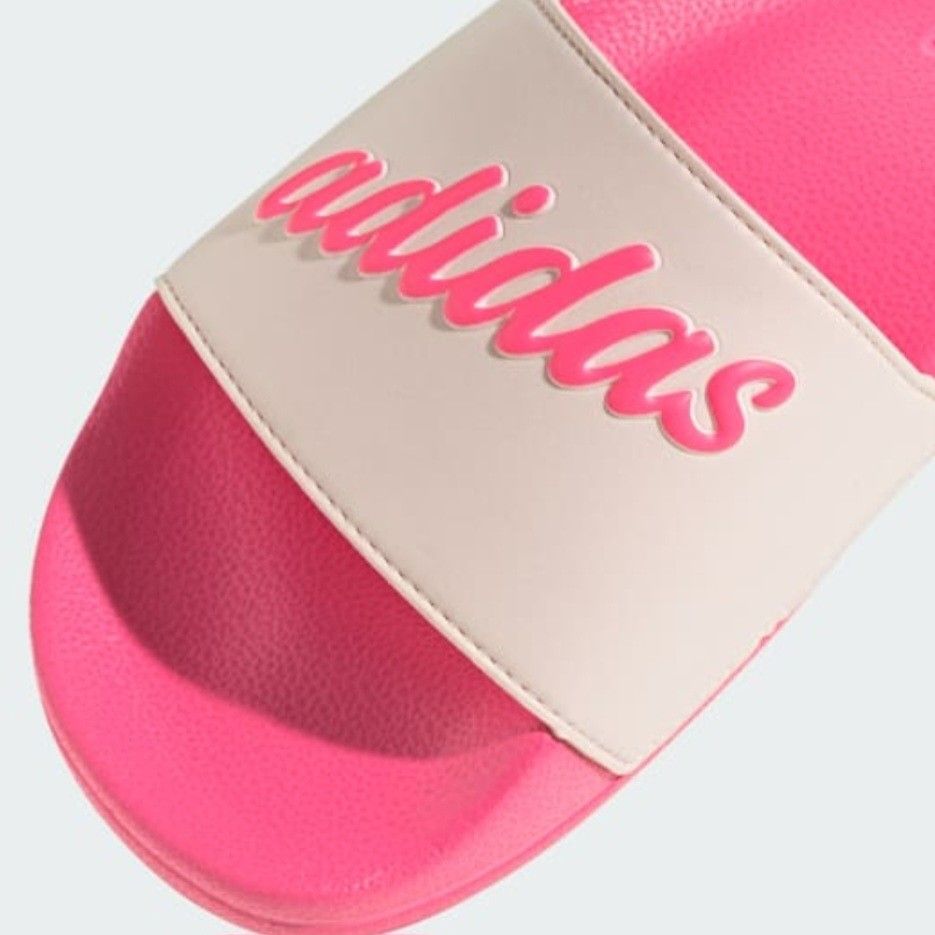 Girls pink best sale adidas sliders