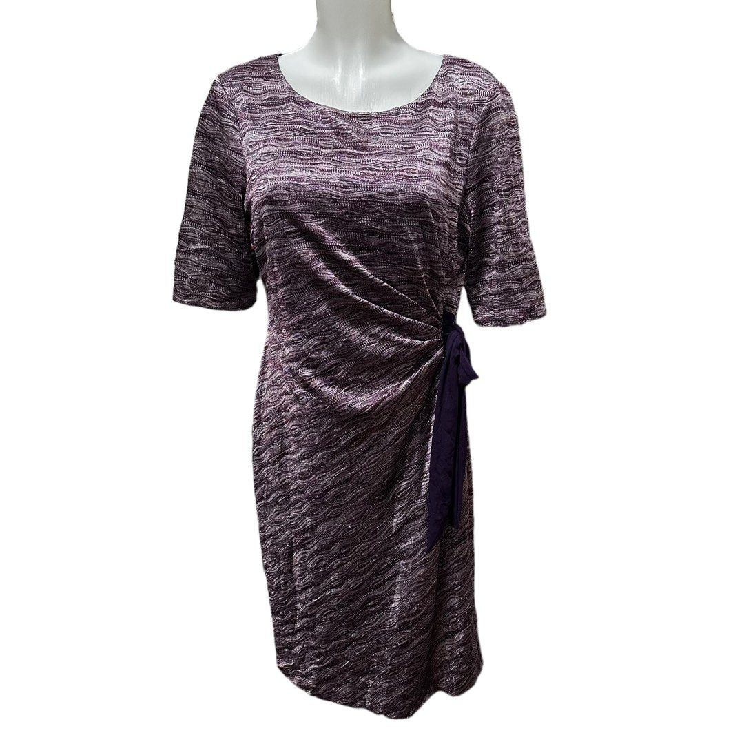 BRAND NEW CONNECTED APPAREL violet silver wrap around dress Women s Fashion Dresses Sets Dresses on Carousell