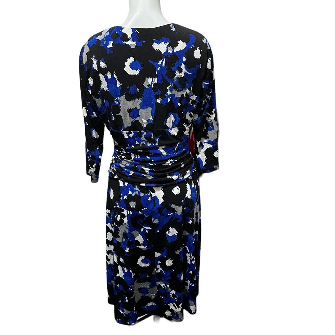 BRAND NEW NINE WEST blue black white longsleeve dress wrap around, Women's  Fashion, Dresses & Sets, Dresses on Carousell