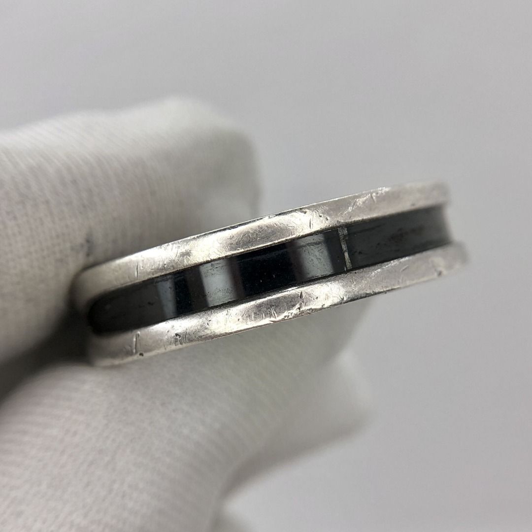 BVLGARI B ZERO ONE SV925 BLACK SAVE THE CHILDREN #75 RING