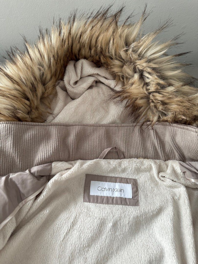 Calvin klein fluffy jacket deals