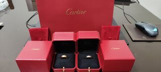 Cartier Love Rings (Red Gold & White Gold) - Authentic Size 61 Medium (MEN's)