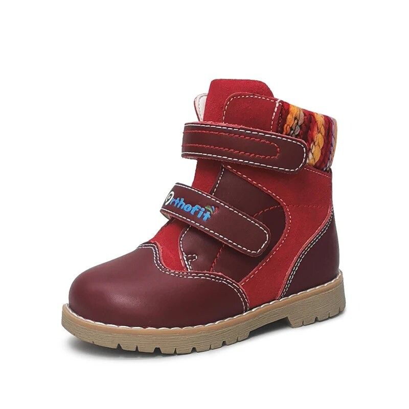 Children Boots Kids Orthopedic Footwear Fashion Winter Snow Fur Black Red Flat Heel Ankle Leather Casual Shoes For Boys Girls Carousell