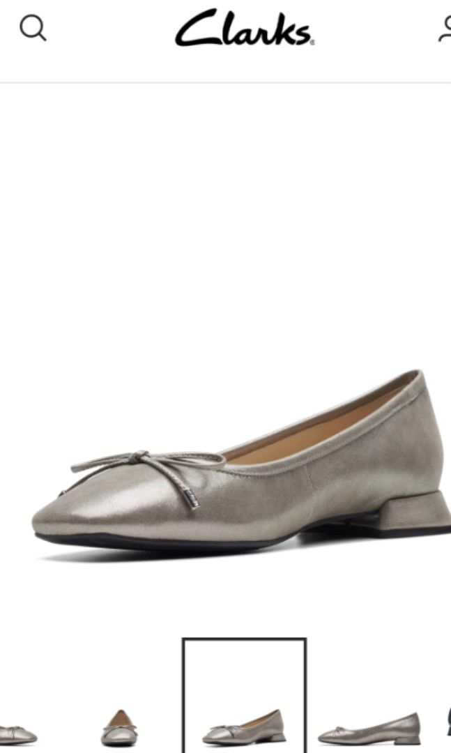 Clarks best sale flats grey