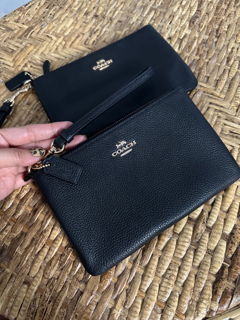 Black new arrivals large wristlet