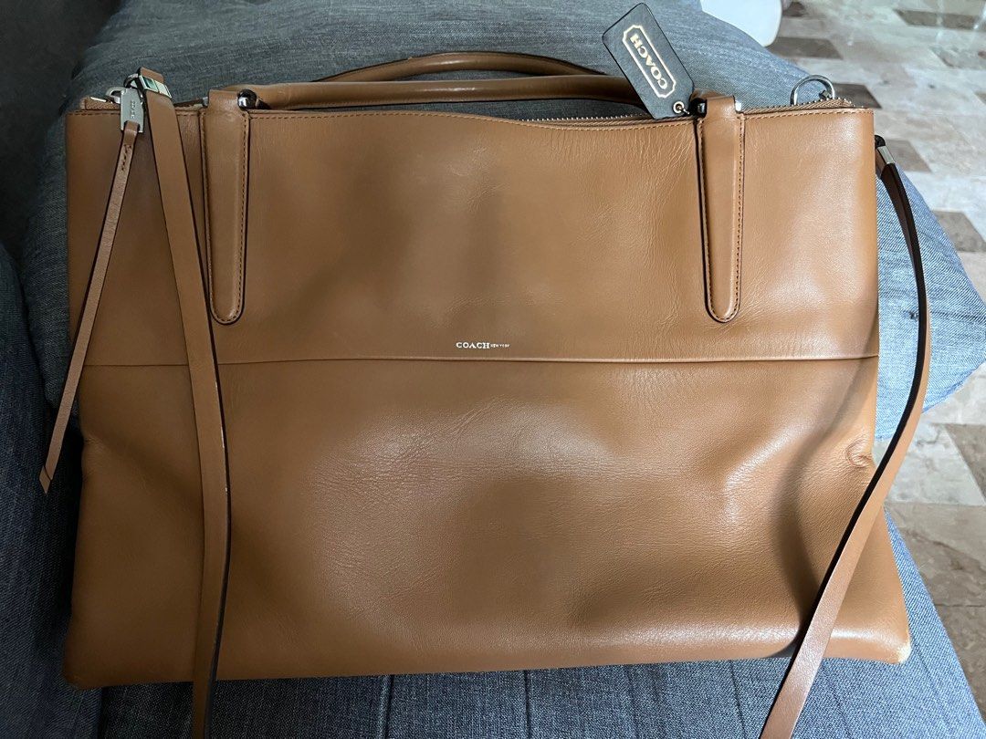 Coach Borough leather bag large Luxury Bags Wallets on Carousell