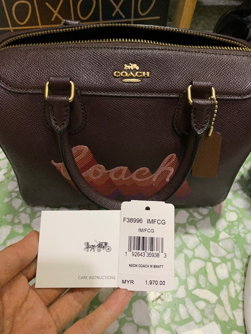 Coach mini sales bennett oxblood