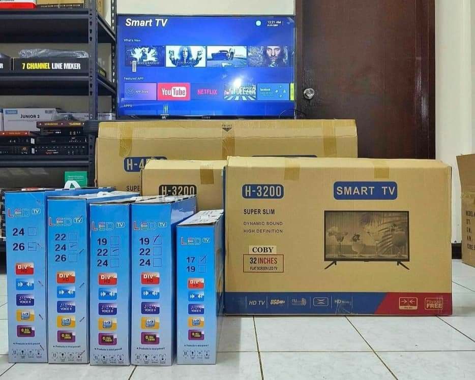 COBY LED & SMART TV (Category: TV) located in Quezon City. Submitted by st_jericho (Listing ID 1286641999, Image 1). Description: 📺 COBY LED & SMART TV ✅BRANDNEW ITEMS 🆓FREE STAND BASE 🆓FREE REMOTE (no battery) 👉COBY BASIC WITH GLASS PANEL COBY 17" 2,400 COBY 19" 2,600 COBY 22" 2,800 COBY 24" 3,000 COBY 26" 3,200 👉COBY BASIC LED FULL SCREEN COBY 22" 2,900 COBY 24" 3,100 COBY 26" 3,300 COBY 32" 4,400 COBY 32" 4,700 (digital tv frameless) 👉CO