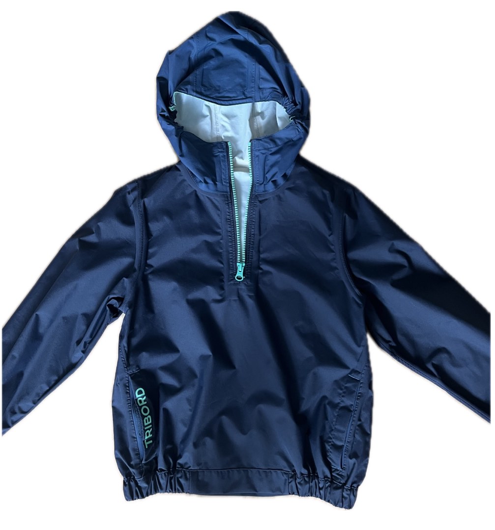 Decathlon Tribord Navy Blue Half Zip Waterproof Light Jacket